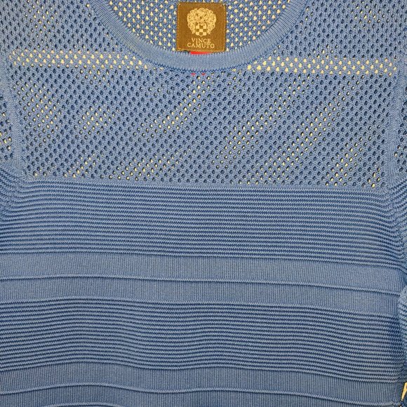 NWOT Vince Camuto Women's Blue Casual Knit Detail To Flare Dress Small. - Picture 7 of 9